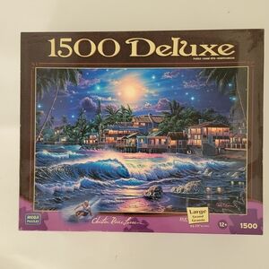 1500 Deluxe Ocean Night Jigsaw Puzzle - Purple/Blue